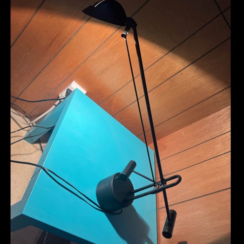 1990s LED black desk lamp, postmodern retro vintage light lighting like new - Picture 4 of 7